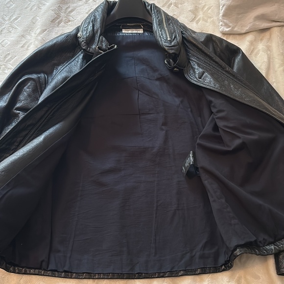 Saint Laurent Paris Lambskin Bomber Jacket – Size 52 – Concealed Hood - Picture 5 of 7
